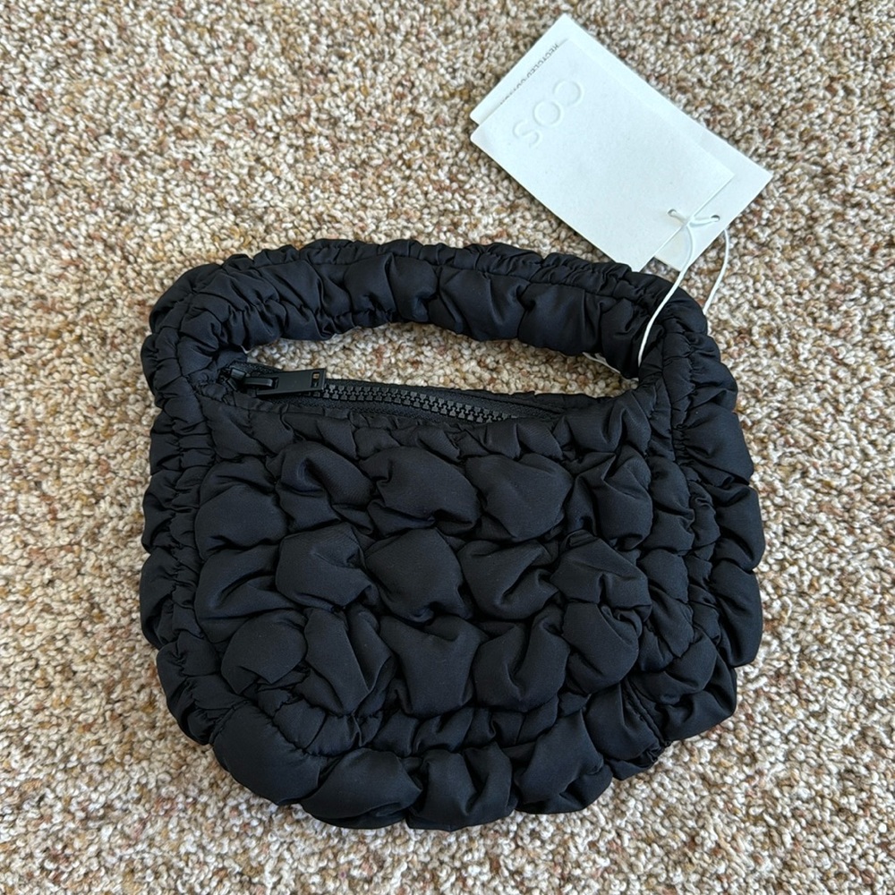 COS Quilted Micro Bag Tote Black